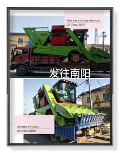 南阳客户订购(gou)的穗茎兼收玉(yu)米收获机(ji)发货(huo)中